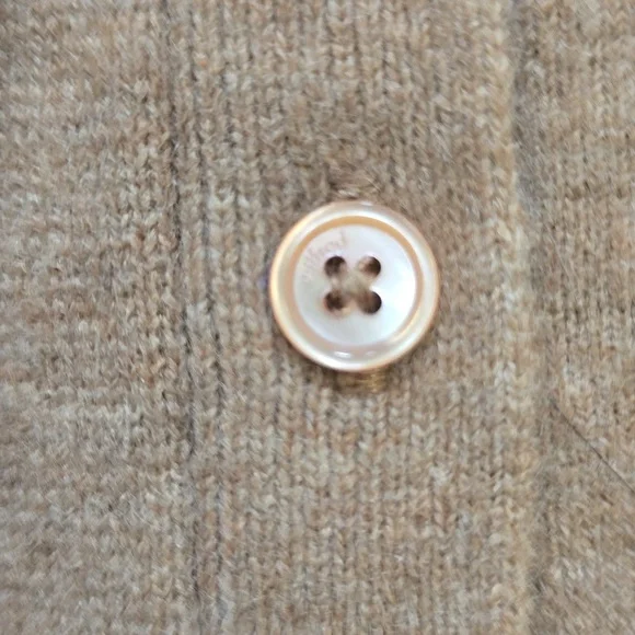 NWT, Aritzia Wilfred, Button Front Mini Cardigan Dress, Heather Gold Camel, L - Picture 8 of 16